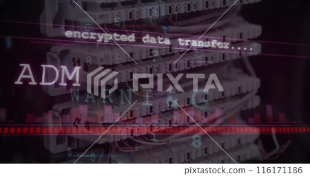 Image of data processing over computer server Image of data processing over computer server 116171186