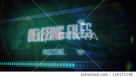 Image of data processing over computer server cables 116171198
