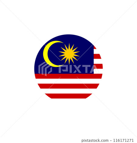 Round Malaysia flag emblem design element Round Malaysia flag emblem design element 116171271