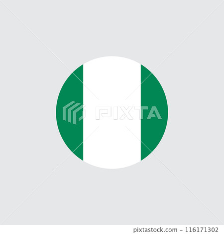 Round Nigeria flag emblem design element 116171302