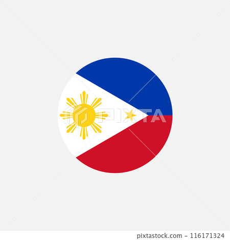 Round Phillipines flag emblem design element 116171324