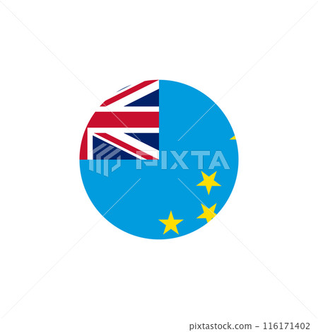 Round Tuvalu flag emblem design element 116171402