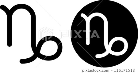 Capricorn icon set 116171518