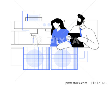 Testing metamaterials abstract concept vector illustration. 116171669