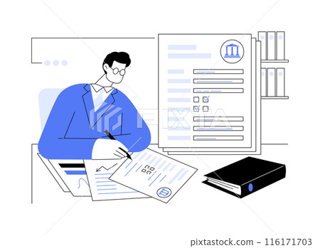 Census questionnaire abstract concept vector illustration. Census questionnaire abstract concept vector illustration. 116171703