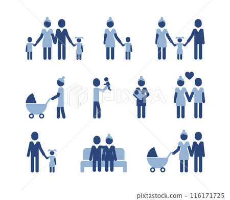 People family pictogram. Web icons set. People family pictogram. Web icons set. 116171725