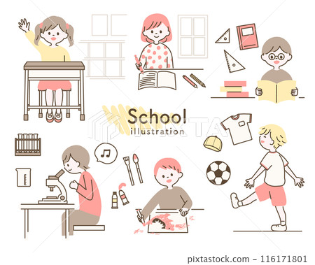 school illustration set 116171801