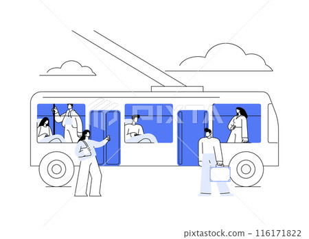 Trolleybus abstract concept vector illustration. Trolleybus abstract concept vector illustration. 116171822