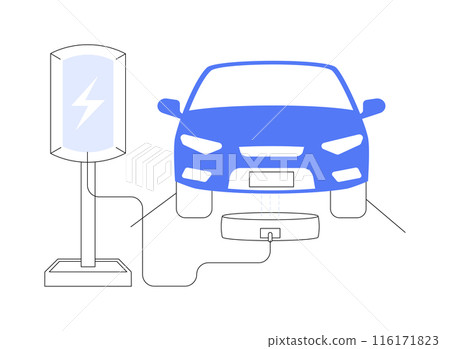 Wireless charger abstract concept vector illustration. 116171823