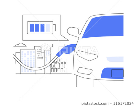 Car charging stations abstract concept vector illustration. 116171824