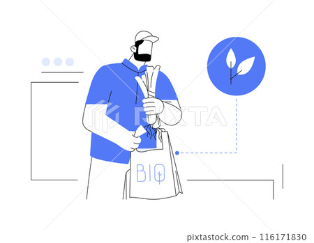 Perforated bags abstract concept vector illustration. 116171830