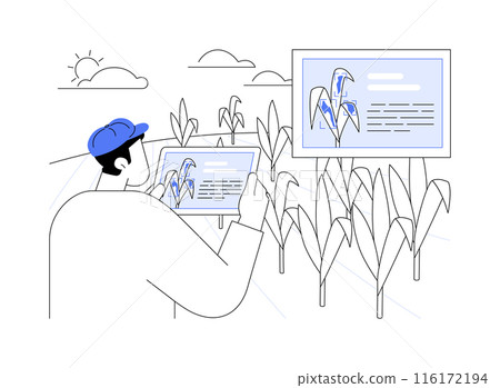 Crop diseases detection abstract concept vector illustration. 116172194