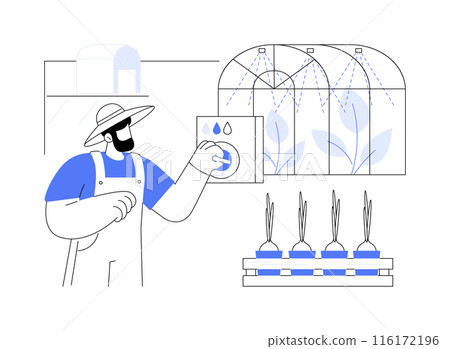Greenhouse automation abstract concept vector illustration. 116172196