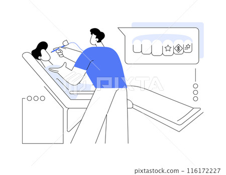 Dental tattoos abstract concept vector illustration. 116172227