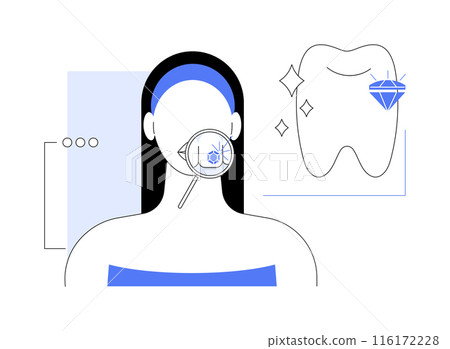 Tooth gems abstract concept vector illustration. 116172228