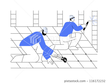 Rebar reinforcement abstract concept vector illustration. 116172232