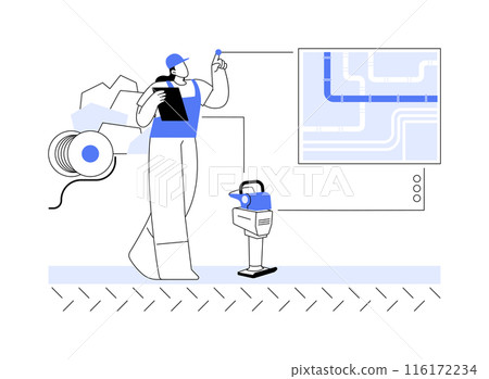 Underground Utility Mapping Example Underground utility mapping abstract concept... - Stock Illustration ...