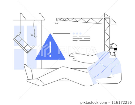 Workplace accident abstract concept vector illustration. 116172256