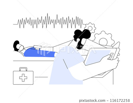 Sleep apnea test abstract concept vector illustration. Sleep apnea test abstract concept vector illustration. 116172258