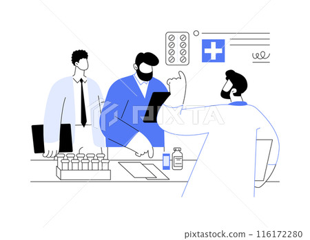 Medical patent abstract concept vector illustration. Medical patent abstract concept vector illustration. 116172280