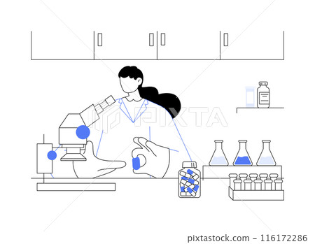 Pharmaceutical laboratory abstract concept vector illustration. 116172286