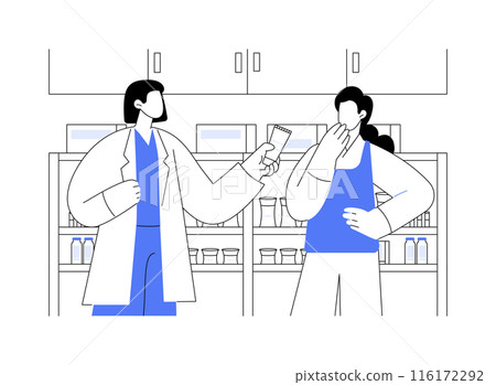 Drugstore skincare treatments abstract concept vector illustration. 116172292