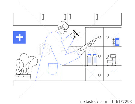Pharmacist abstract concept vector illustration. 116172298