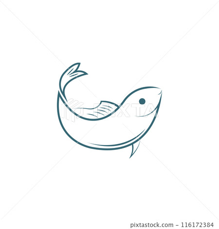 Fish logo icon 116172384
