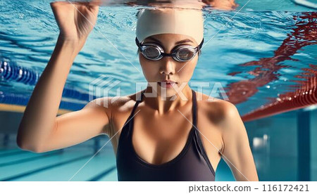 A woman swimming 116172421