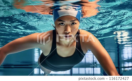 A woman swimming 116172427