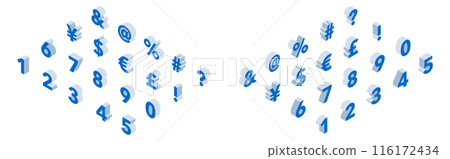 等距字體數字(藍色) 等距字體數字(藍色) 116172434