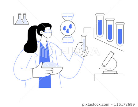 Genetically modified seeds abstract concept vector illustration. 116172699