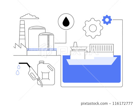 Oil terminal abstract concept vector illustration. 116172777