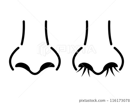 鼻子鼻毛圖標 116173078