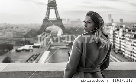 外國美女與巴黎艾菲爾鐵塔 外國美女與巴黎艾菲爾鐵塔 116173118