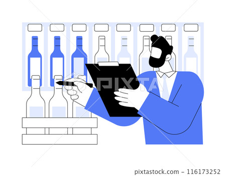 Creating wine list abstract concept vector illustration. 116173252