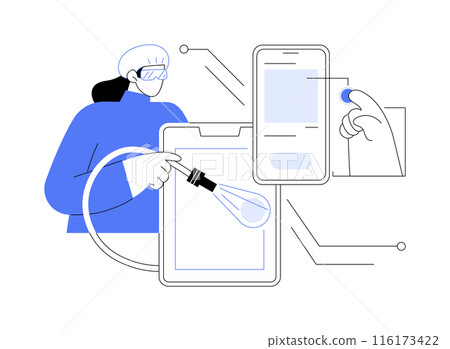 Touch screen integration abstract concept vector illustration. 116173422