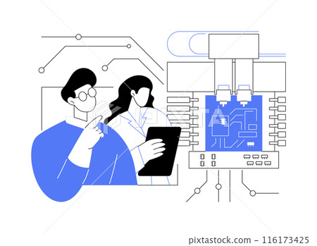 Pick and place machine abstract concept vector illustration. Pick and place machine abstract concept vector illustration. 116173425
