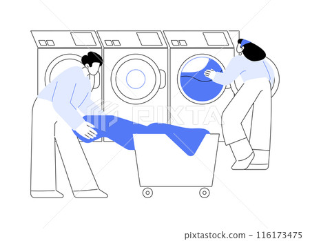Spot cleaning and laundry abstract concept vector illustration. Spot cleaning and laundry abstract concept vector illustration. 116173475