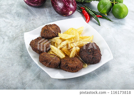 Vegan cuisine - chickpea round falafel Vegan cuisine - chickpea round falafel 116173818