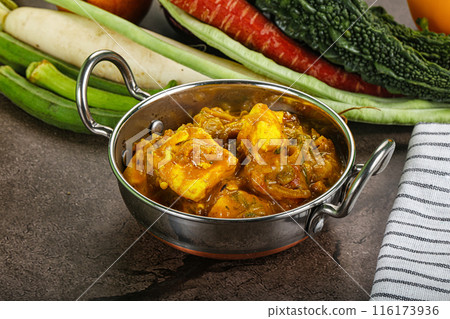Indian cuisine - Butter Paneer with gravy 116173936