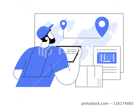 Order tracking abstract concept vector illustration. 116174065