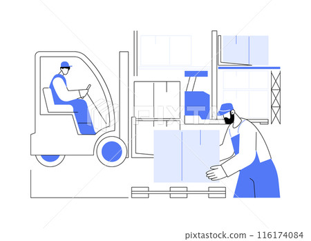 Distribution center abstract concept vector illustration. Distribution center abstract concept vector illustration. 116174084