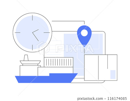 Delivery time abstract concept vector illustration. Delivery time abstract concept vector illustration. 116174085