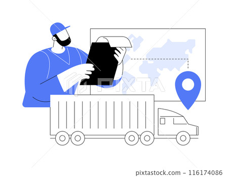 Delivery order abstract concept vector illustration. Delivery order abstract concept vector illustration. 116174086