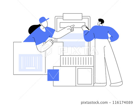 Delivery note abstract concept vector illustration. Delivery note abstract concept vector illustration. 116174089