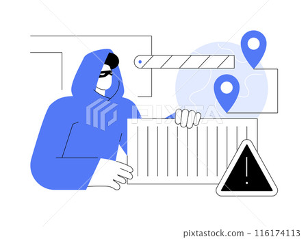 Smuggling abstract concept vector illustration. Smuggling abstract concept vector illustration. 116174113