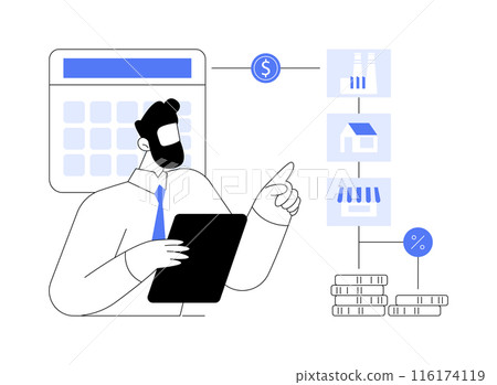 Value added tax system abstract concept vector illustration. Value added tax system abstract concept vector illustration. 116174119
