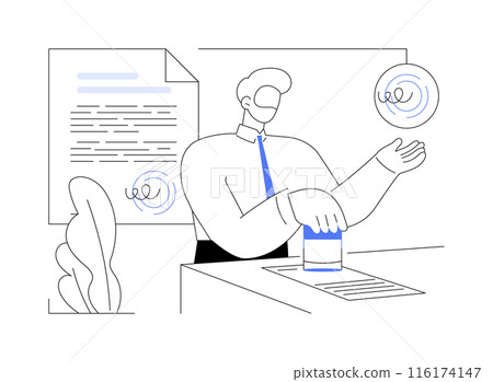 Notary public service abstract concept vector illustration. 116174147