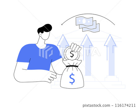Raising capital abstract concept vector illustration. Raising capital abstract concept vector illustration. 116174211